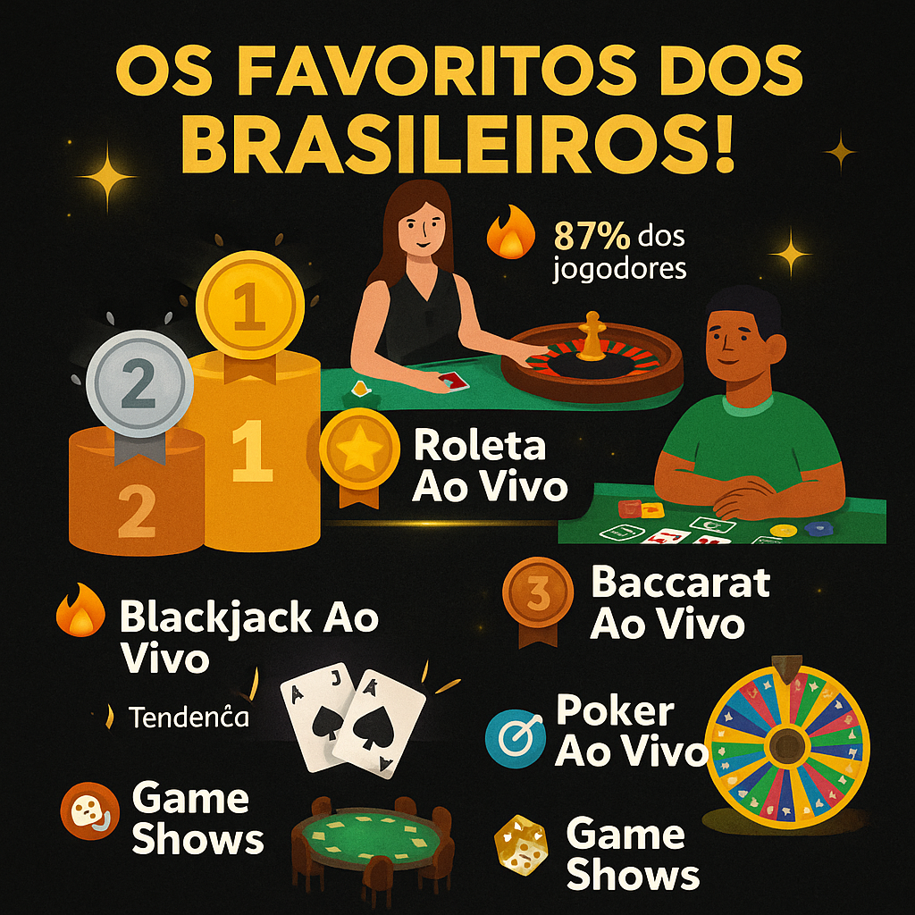 Jogos de cassino ao vivo mais populares